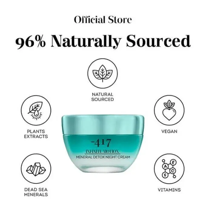 -417 Vegan Hydrating Moisturising Regenerating Mineral Detox Night Cream | 50ml/1.7fl.oz |