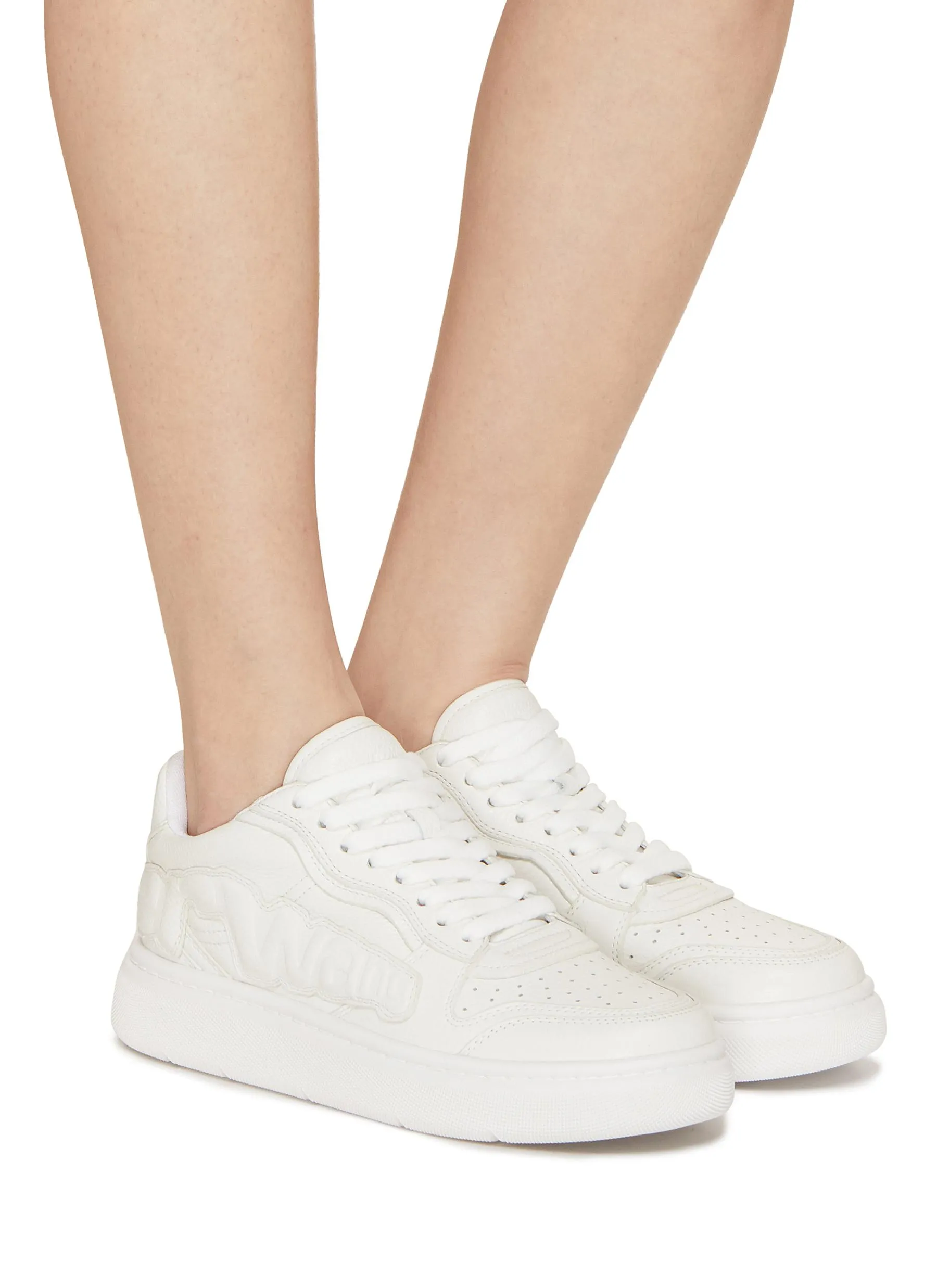 -----------ALEXANDERWANG  ---- ------------ ----Cloud Puff Logo Leather Sneakers --