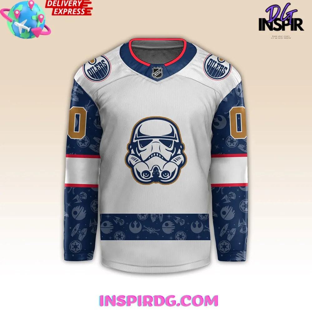-Edmonton Oilers x Star Wars Night 2024 Custom Hockey Jersey