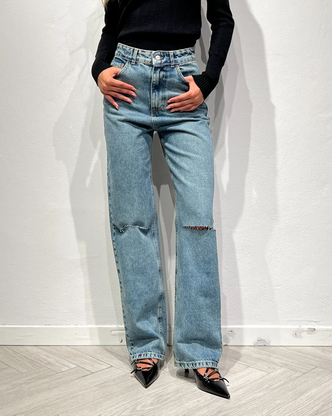 -JEANS STRAIGHT-LEG EFFETTO DELAVÉ – PARIGI – HAVEONE