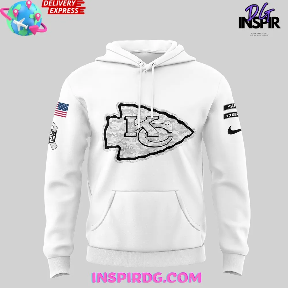 -Kansas City Chiefs Salute to Service 2024 White Hoodie