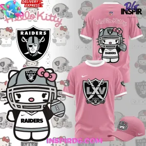 -Las Vegas Raiders x Hello Kitty Pink T-Shirt