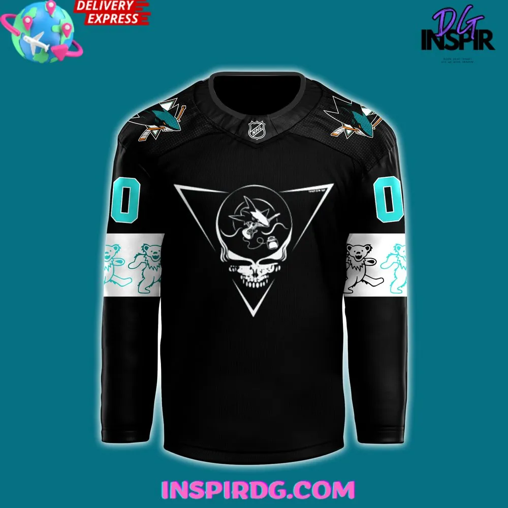 -San Jose Sharks x Grateful Dead Night 2024 Hockey Jersey