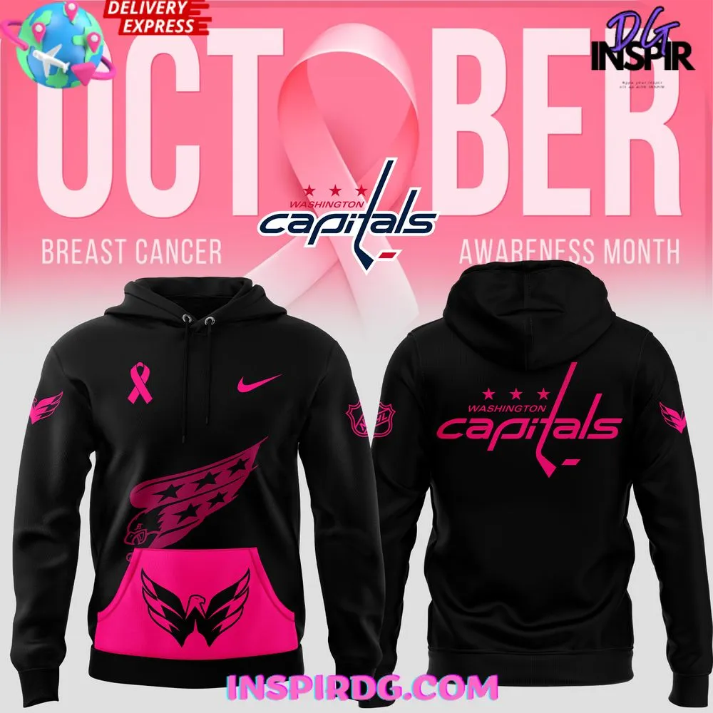 -Washington Capitals Crucial Catch Breast Cancer 2024 Hoodie