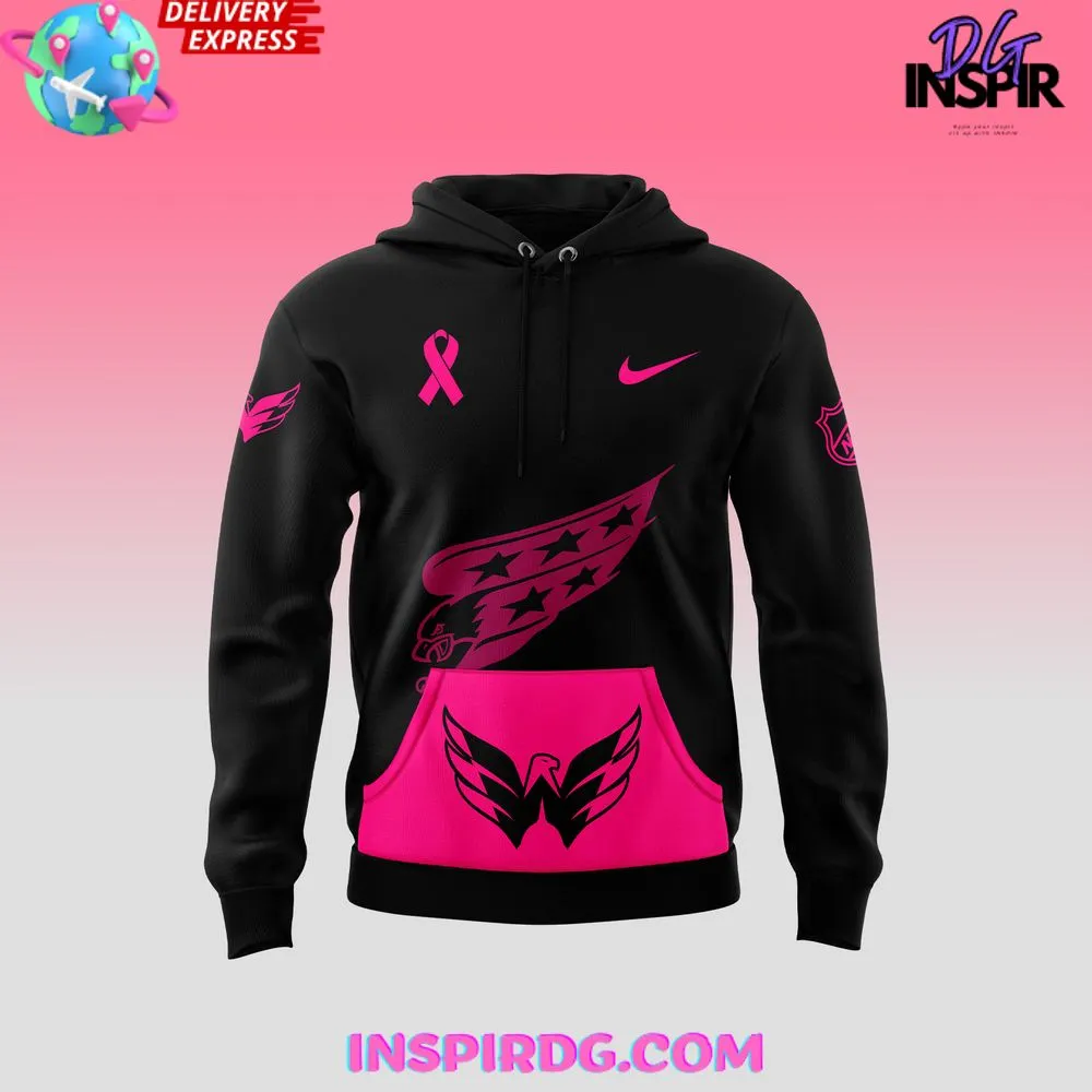 -Washington Capitals Crucial Catch Breast Cancer 2024 Hoodie