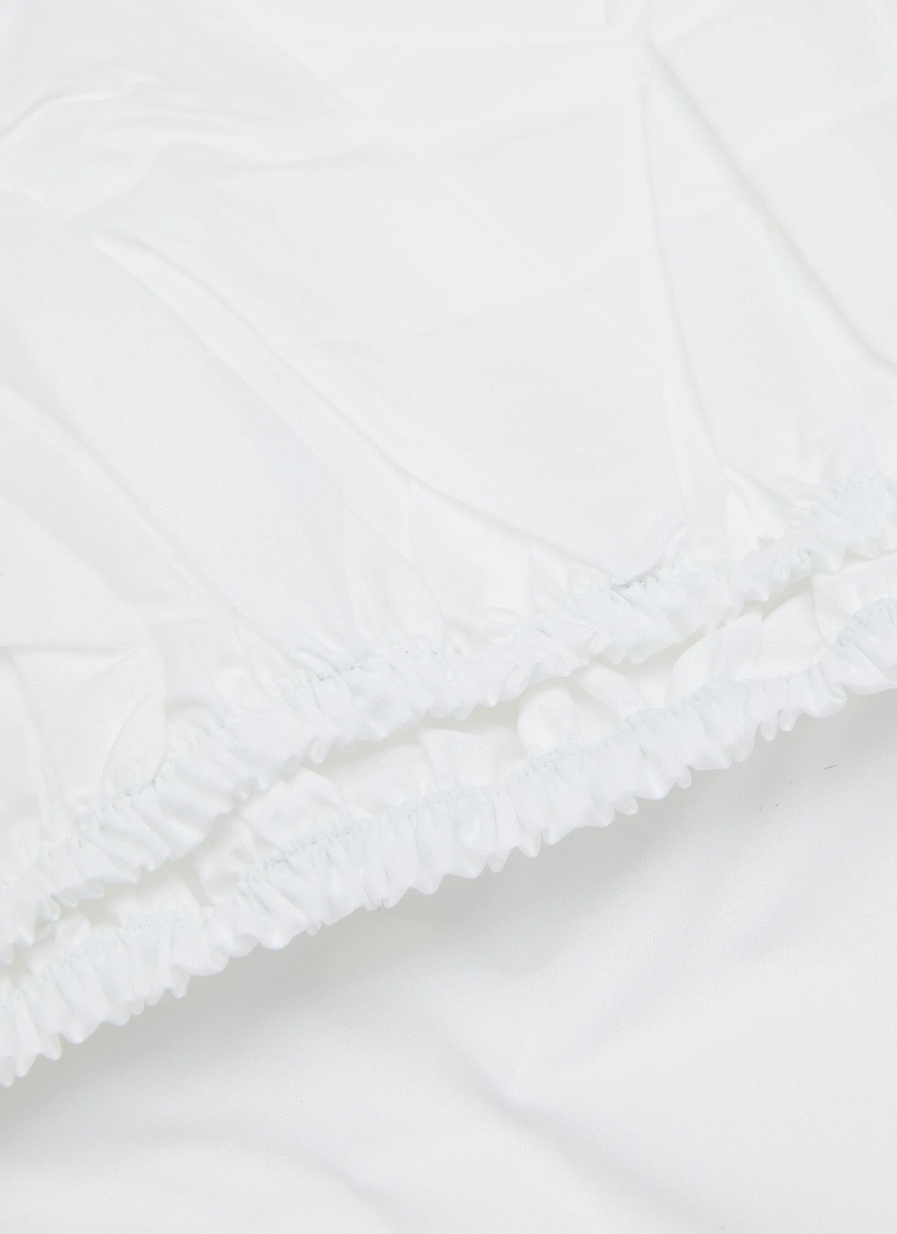 -----------YVES DELORME  ---- ------------ ----Roma Queen Size Fitted Sheet — Blanc --