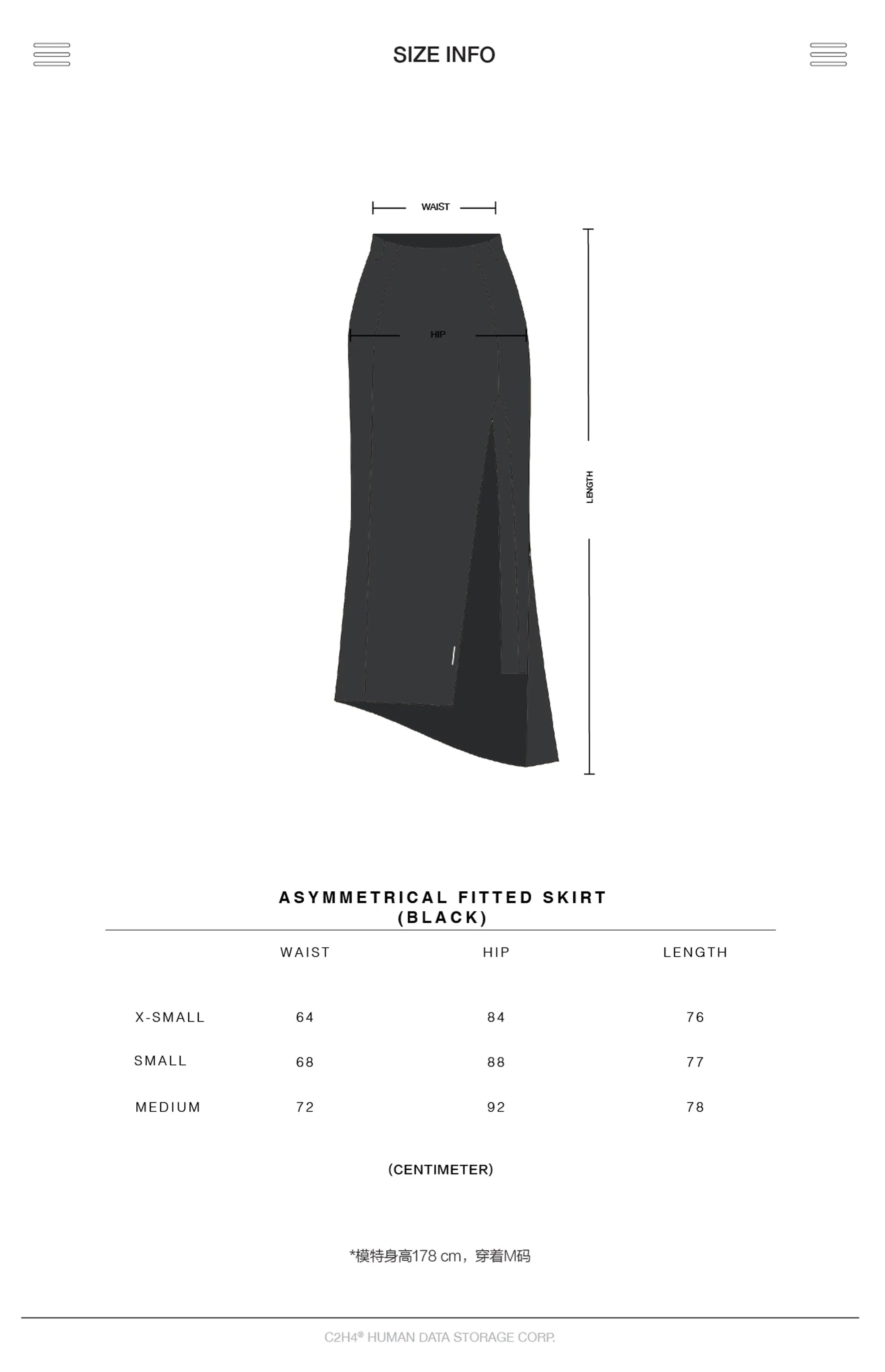 004 - Asymmetrical Fitted Skirt