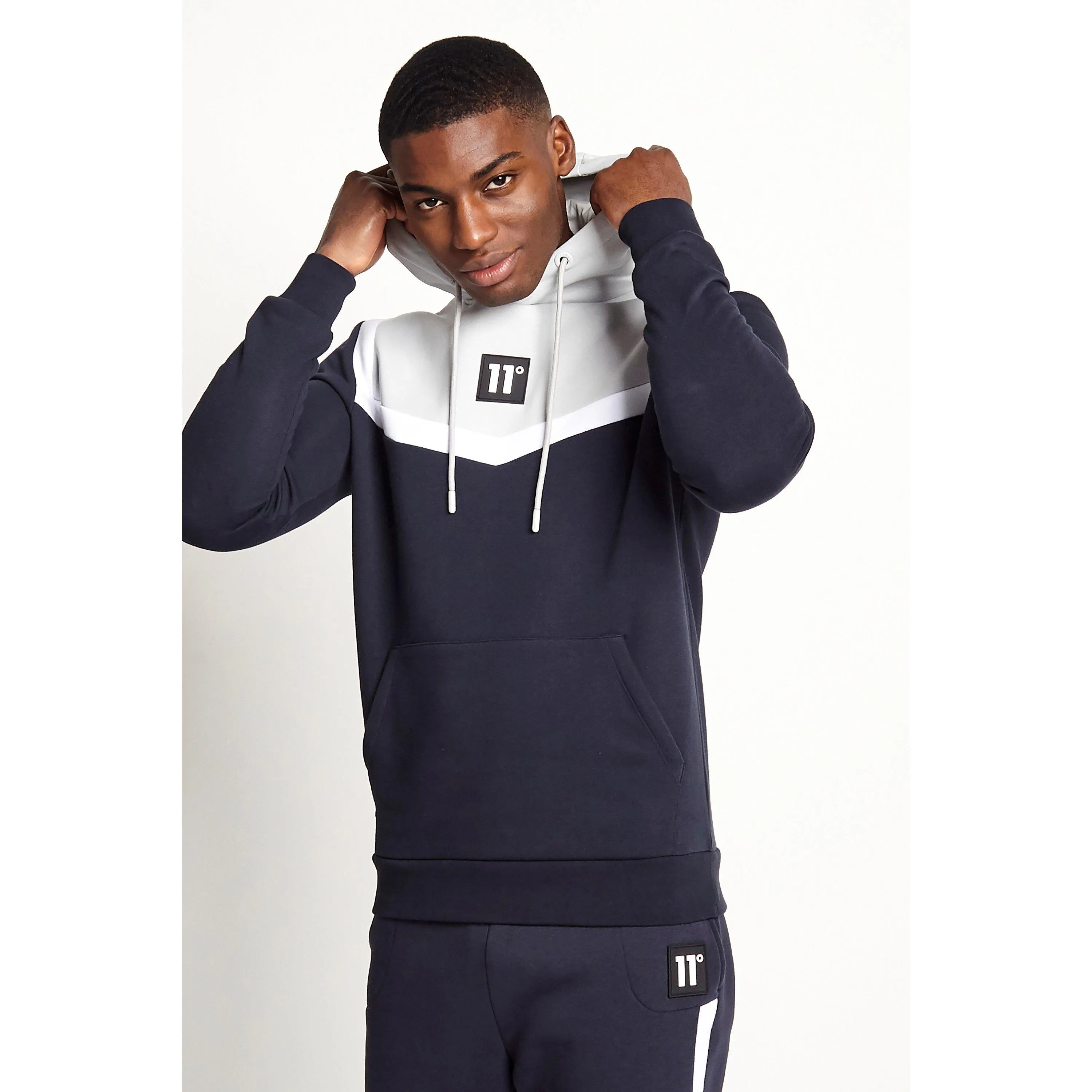 11 Degrees 11 Degrees Block Hoodie Mens