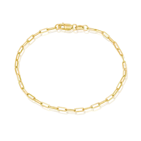 14K Diamond Cut Oval Link Bracelet