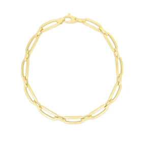 14K Gold 4.6mm Bombay Paperclip Bracelet