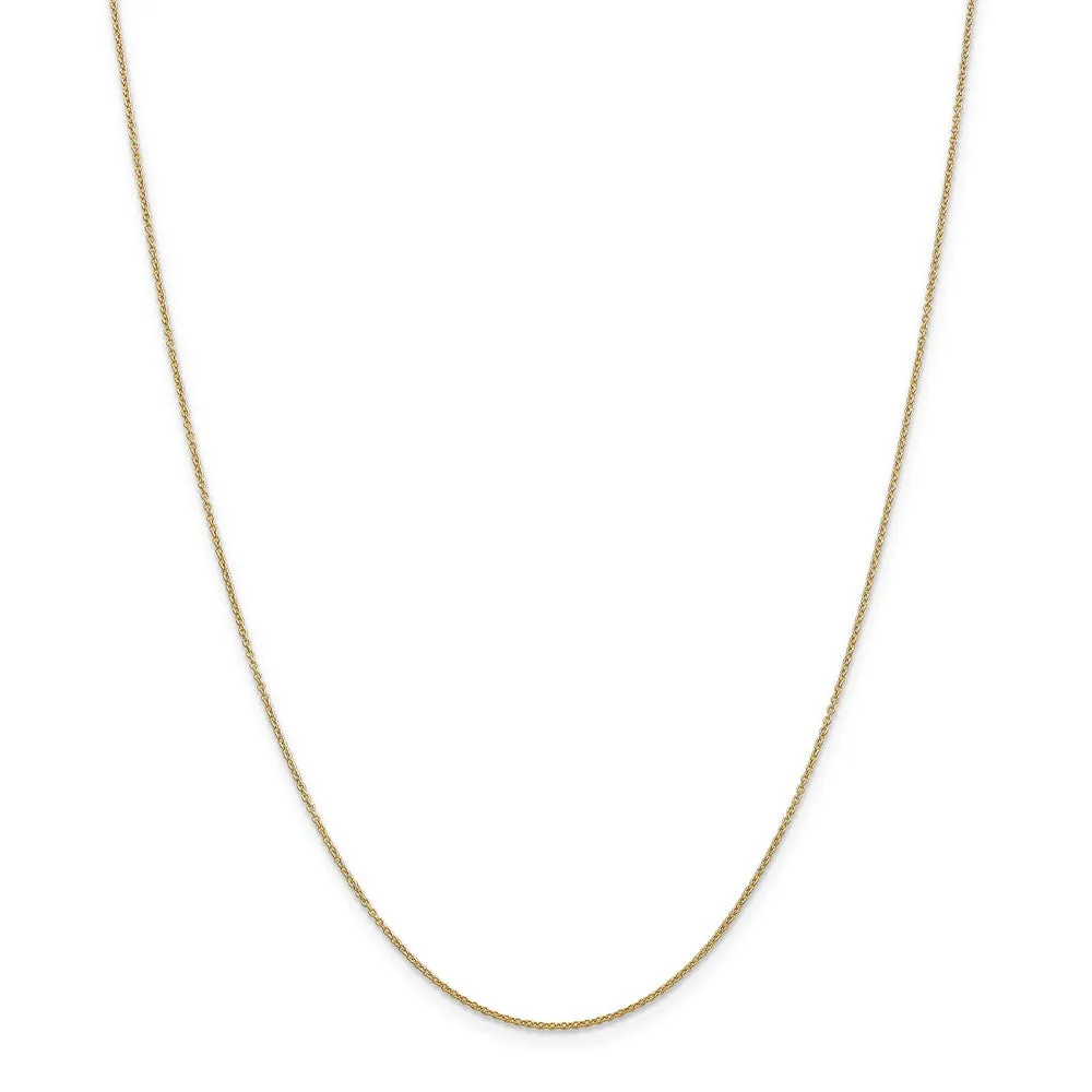 14k Yellow Gold Cheerleader Megaphone Script Necklace