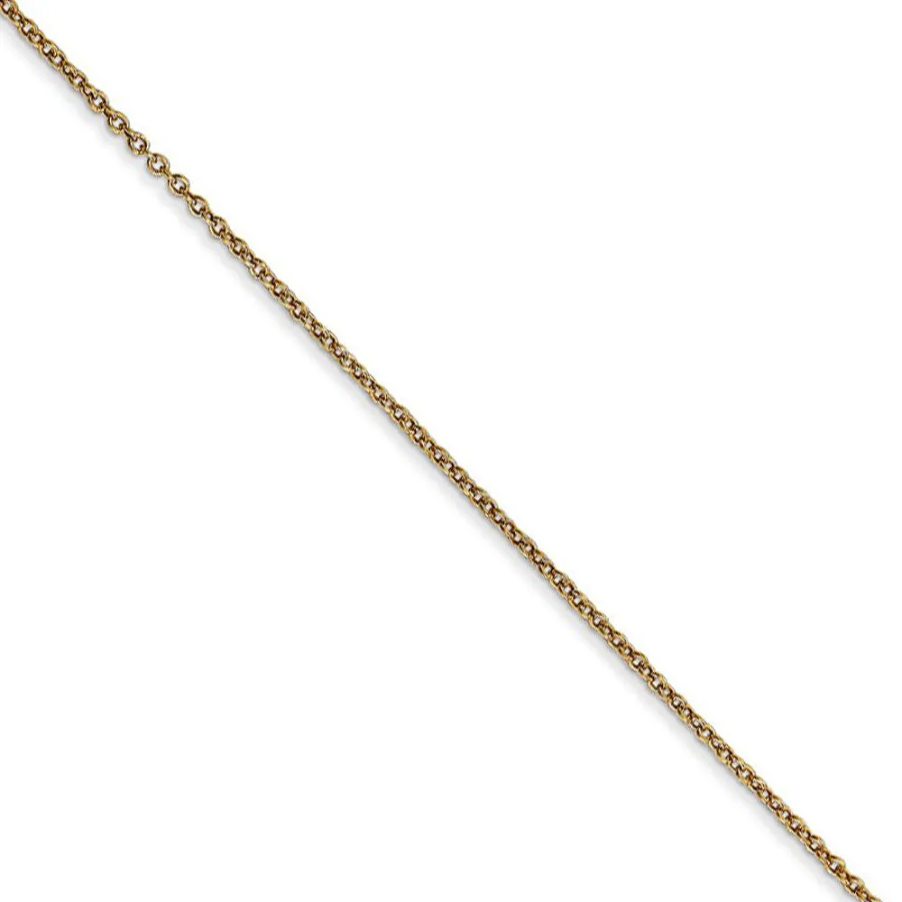 14k Yellow Gold Wishbone (22mm) Necklace