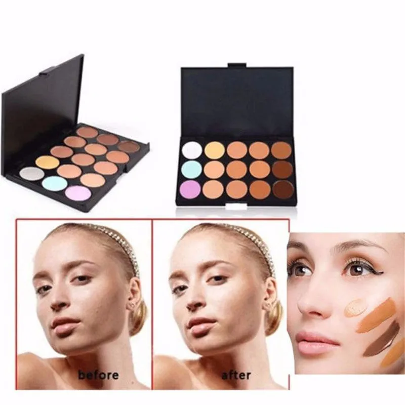 15 Colors professional concealer palette +20 pcs makeup brushes Party cream contour eyeshadow palettes brush concealer