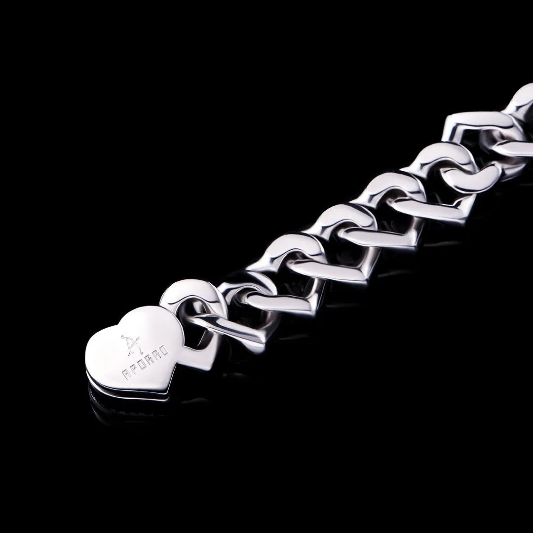 15mm L'amour Heart-Shape Link Bracelet