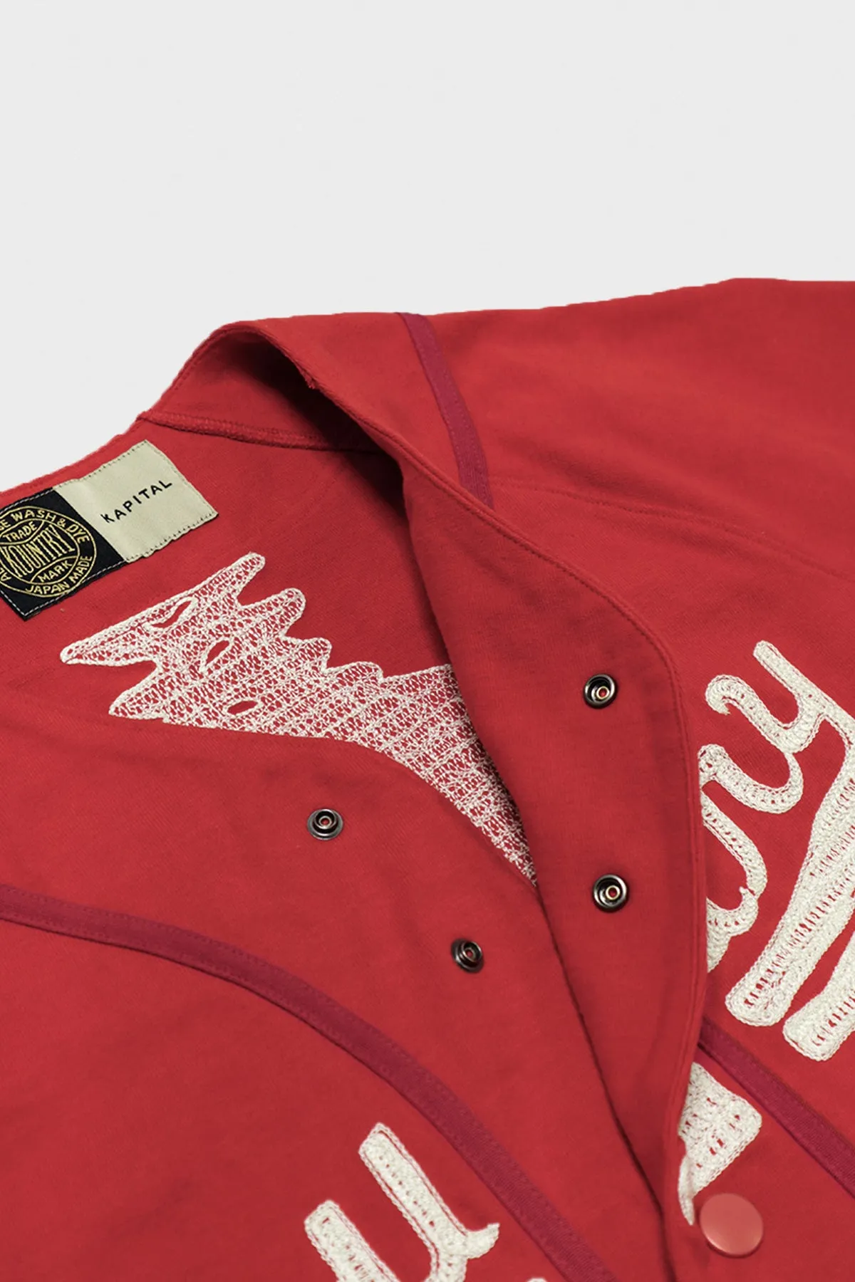 16/-Densed Jersey Baseball Shirt (BONE) - Red