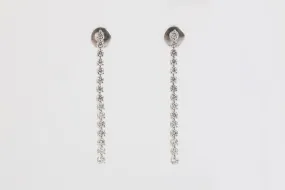 18k White Gold 0.90tcw Diamond Dangle Earrings (3.96g.)