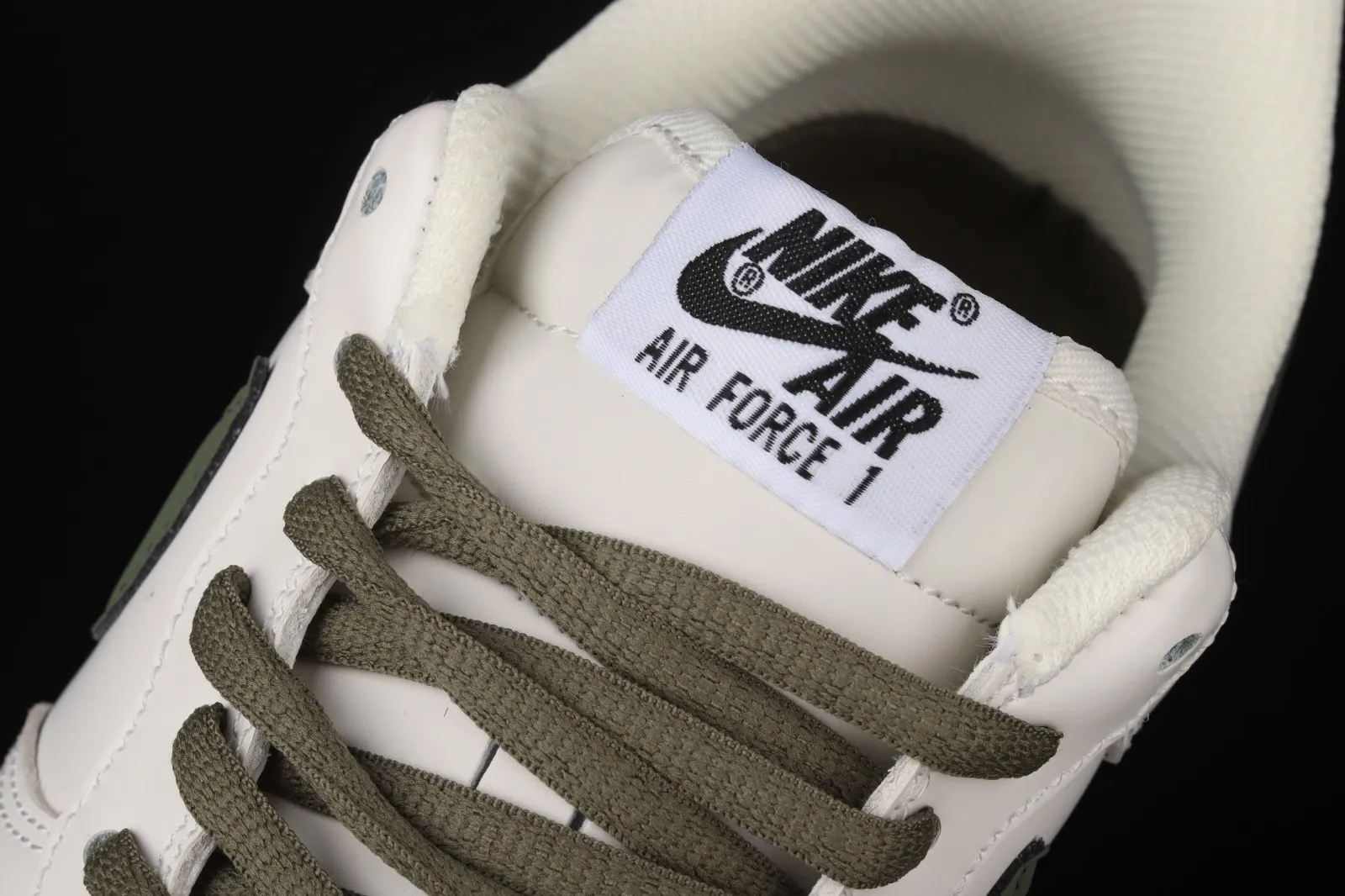 2021 Nike Air Force 1 07 Low Cream White Dark Green CQ5059-110