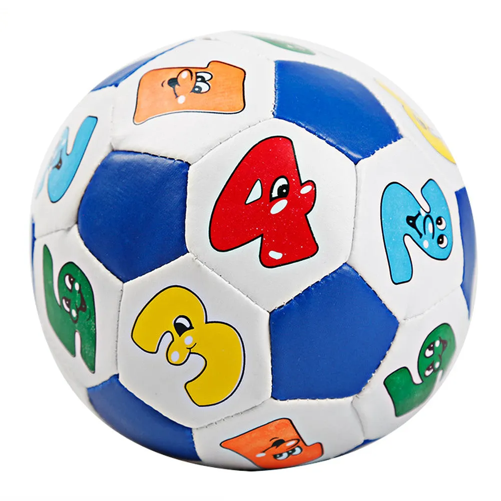 2pcs 12.5cm Large Football Toy Balls for Children St Football Soccer Ball Learning Digital Toys Bouncing Rom Color