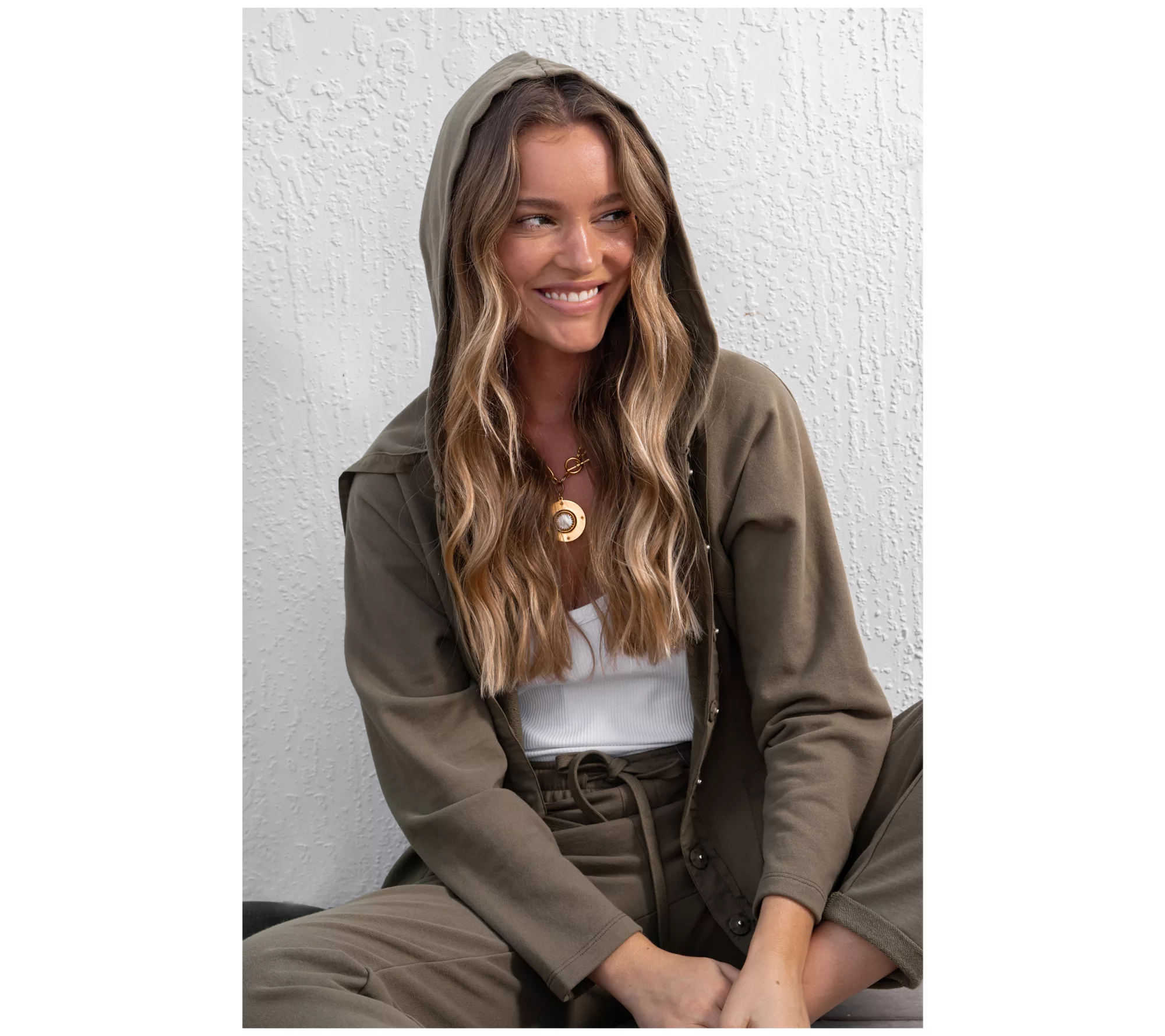 "As Is" Peace Love World Lightweight French Terry Hoodie