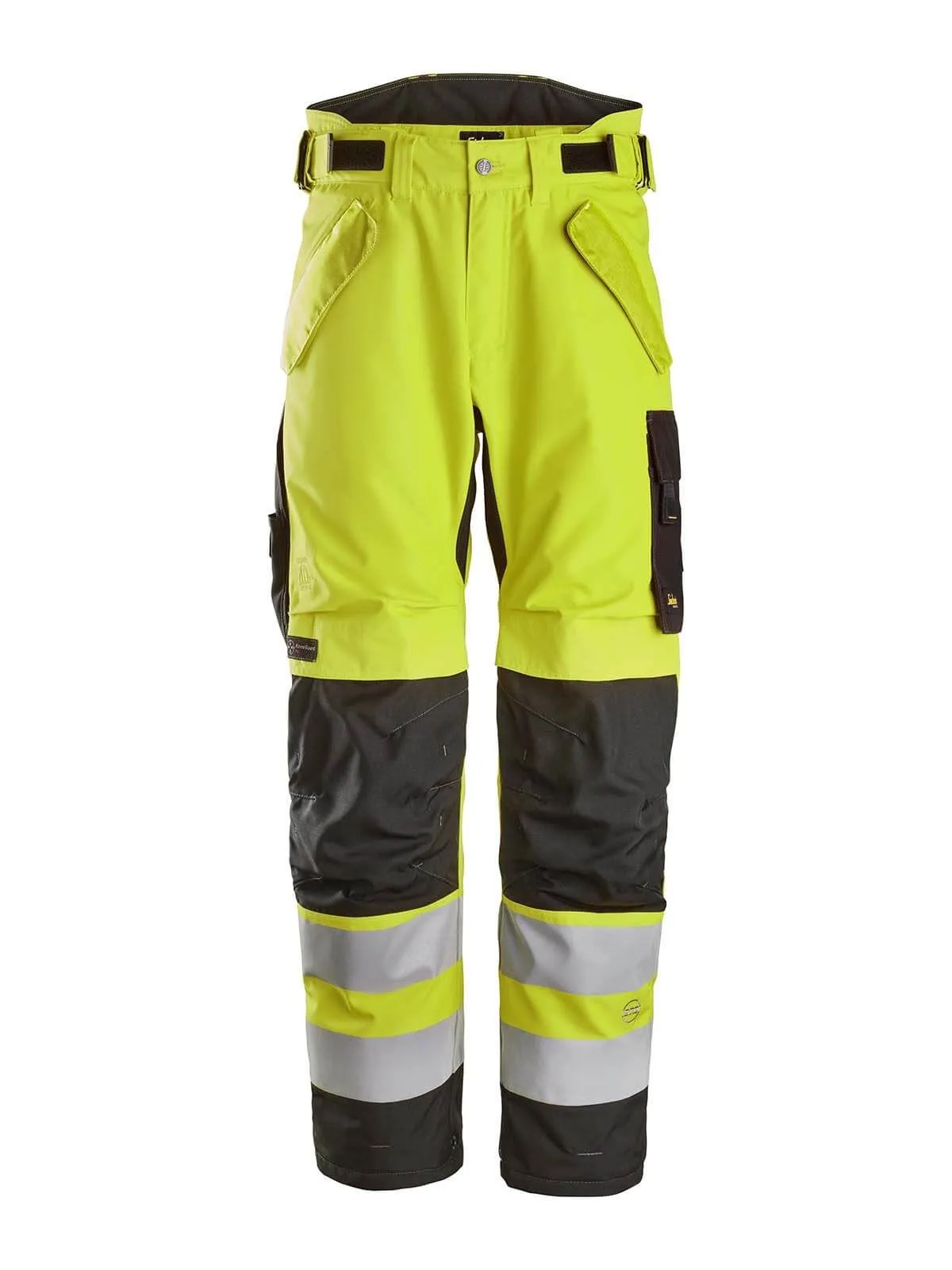 6630 High Vis Work Trousers Waterproof 37.5 Class 2 - Snickers