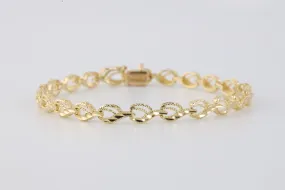 7 14k Yellow Gold Openwork Link Bracelet (7.12g.)