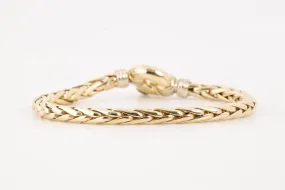 7.5 14k Yellow Gold Wheat Chain Bracelet (14.89g.)