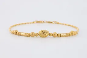 7.5 22k Yellow Gold Bead Bracelet (6.45g.)