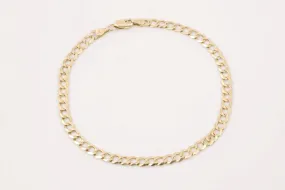 9 14k Yellow Gold Curb Chain Bracelet (5.34g.)