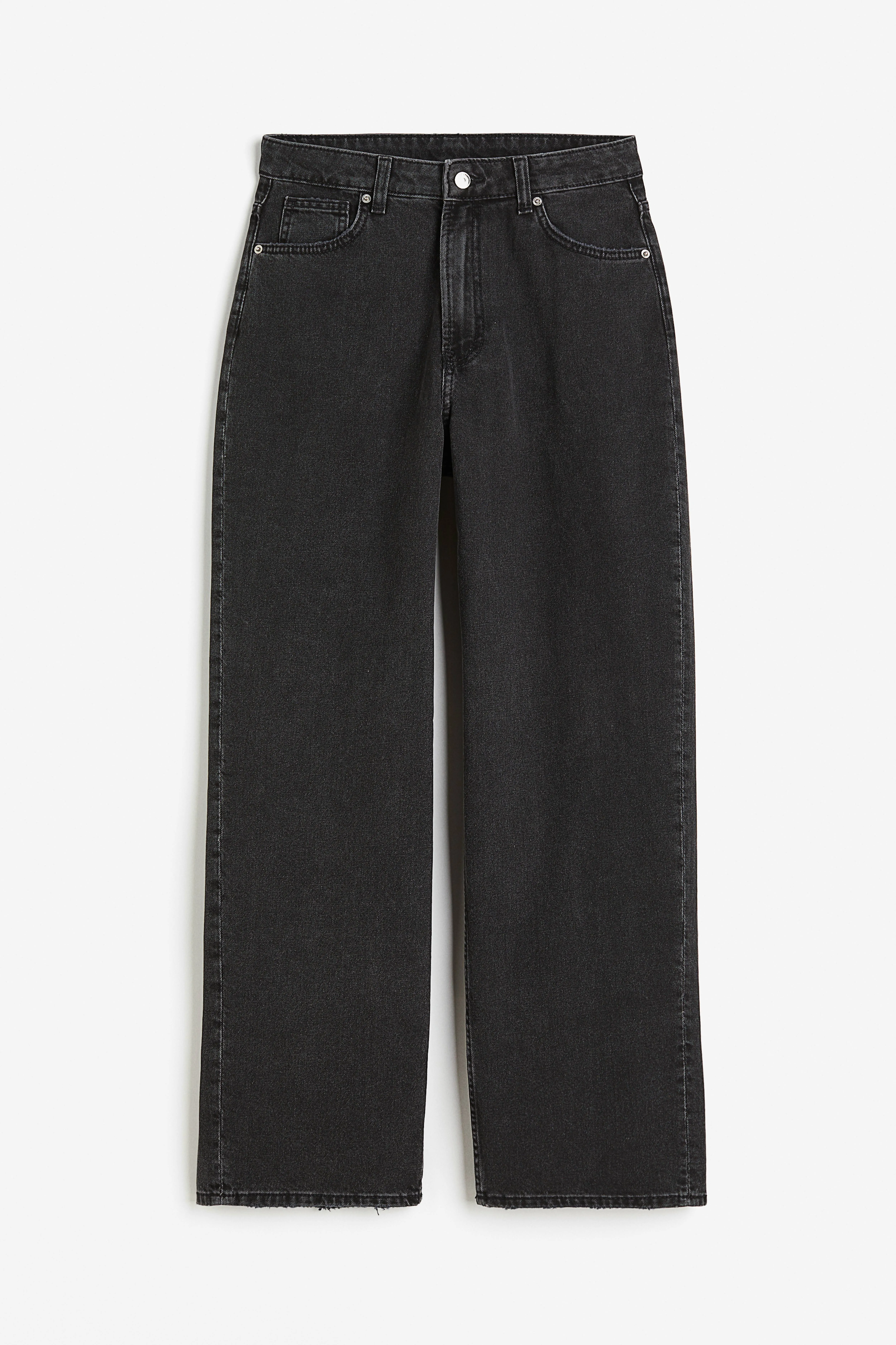 90s Baggy High Jeans - High waist - Extra-long legs - Black - Ladies | H&M GB