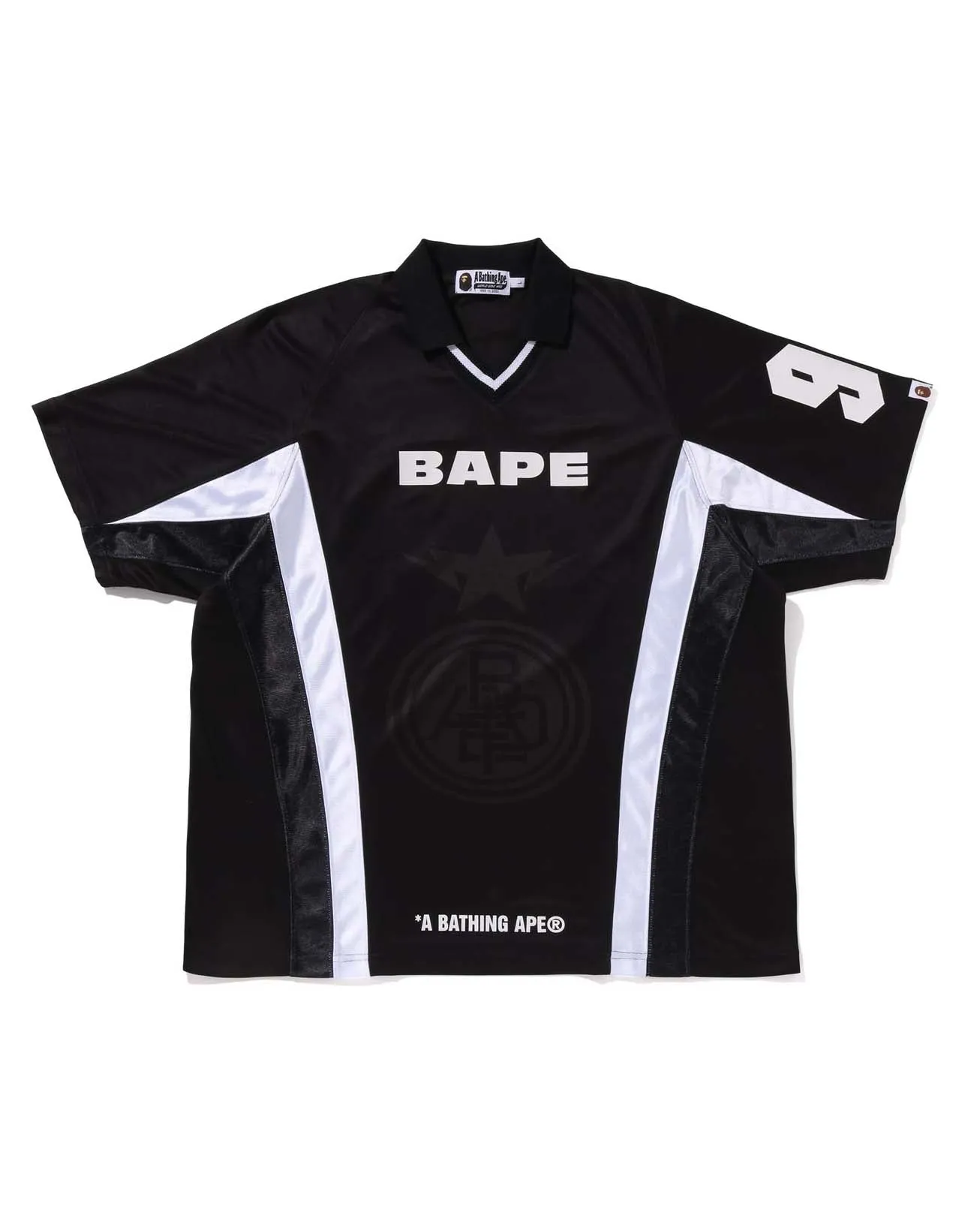 A Bathing Ape MULTI LOGO RELAXED FIT SOCCER JERSEY