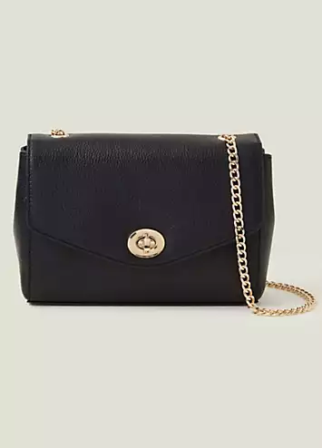 Accessorize Leather Chain Twist-Lock Bag | Kaleidoscope