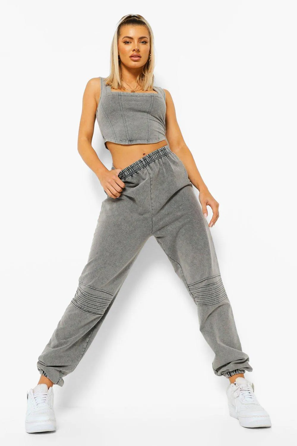 Acid Wash Seam Detail Joggers