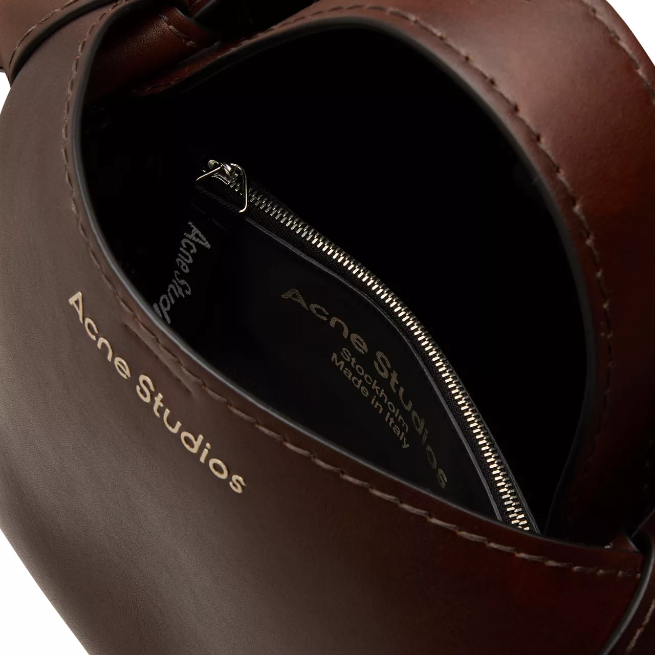 ACNE STUDIOS The Sustainable Edit Musubi Mini Shoulder Bag - Dark Brown