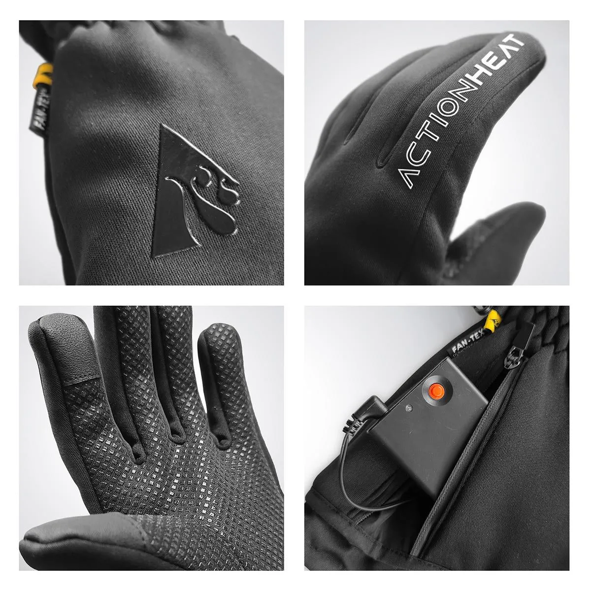 ActionHeat AA Battery-Powered Touch-Screen-Capable Heated Gloves for Men