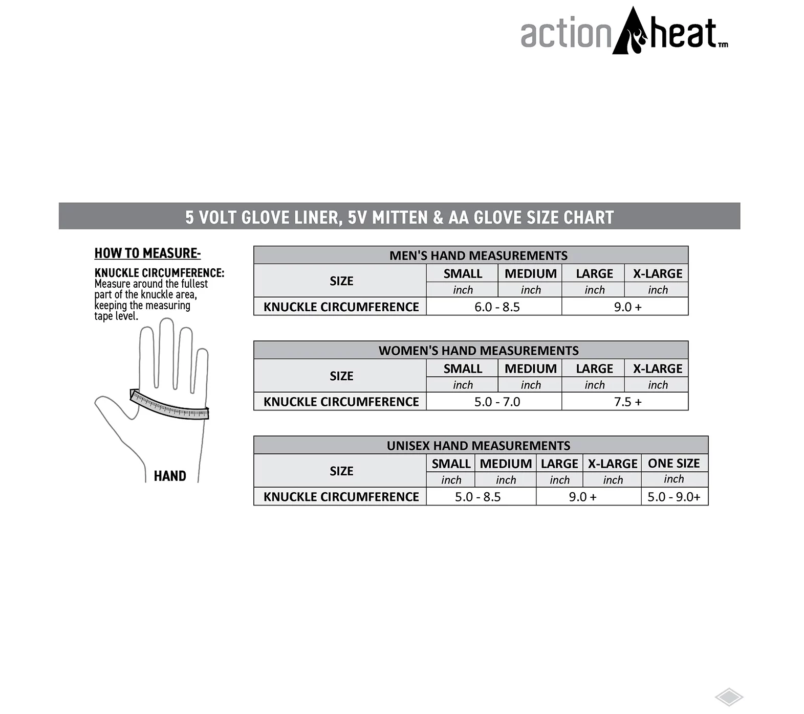 ActionHeat Men's AA Battery Heated Snow Gloves