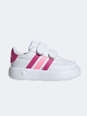 Adidas Breaknet 2 Infant-Girls Sportswear Shoes White/Fuchsia/Pink