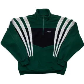 Adidas Green 1/4 Zip Fleece Sweatshirt