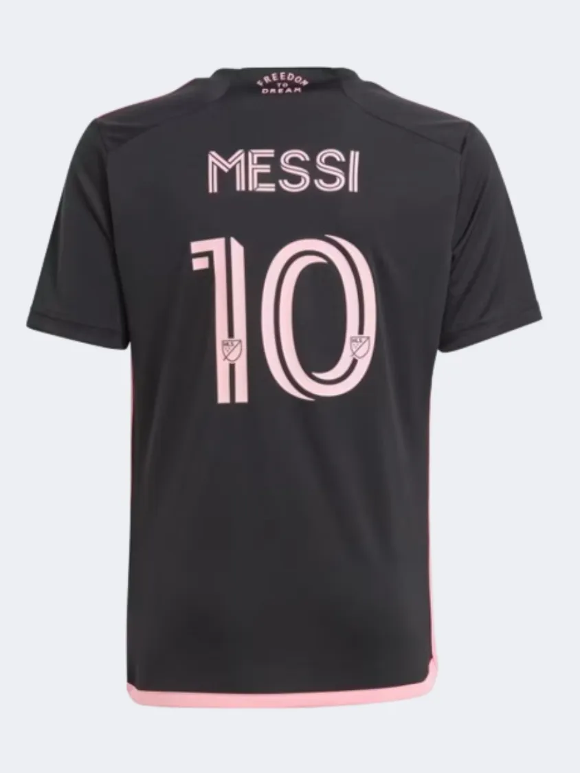 Adidas Inter Miami Cf Away Kids-Unisex Football T-Shirt Black/Pink
