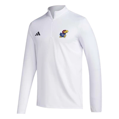 adidas Kansas Jayhawks Golf Prime Long Sleeve 1/4 Zip