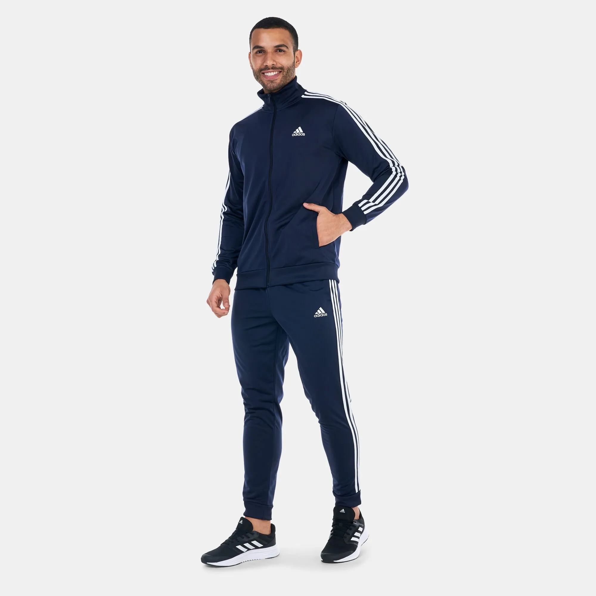 adidas Men's Basic 3-Stripes Tricot Tracksuit