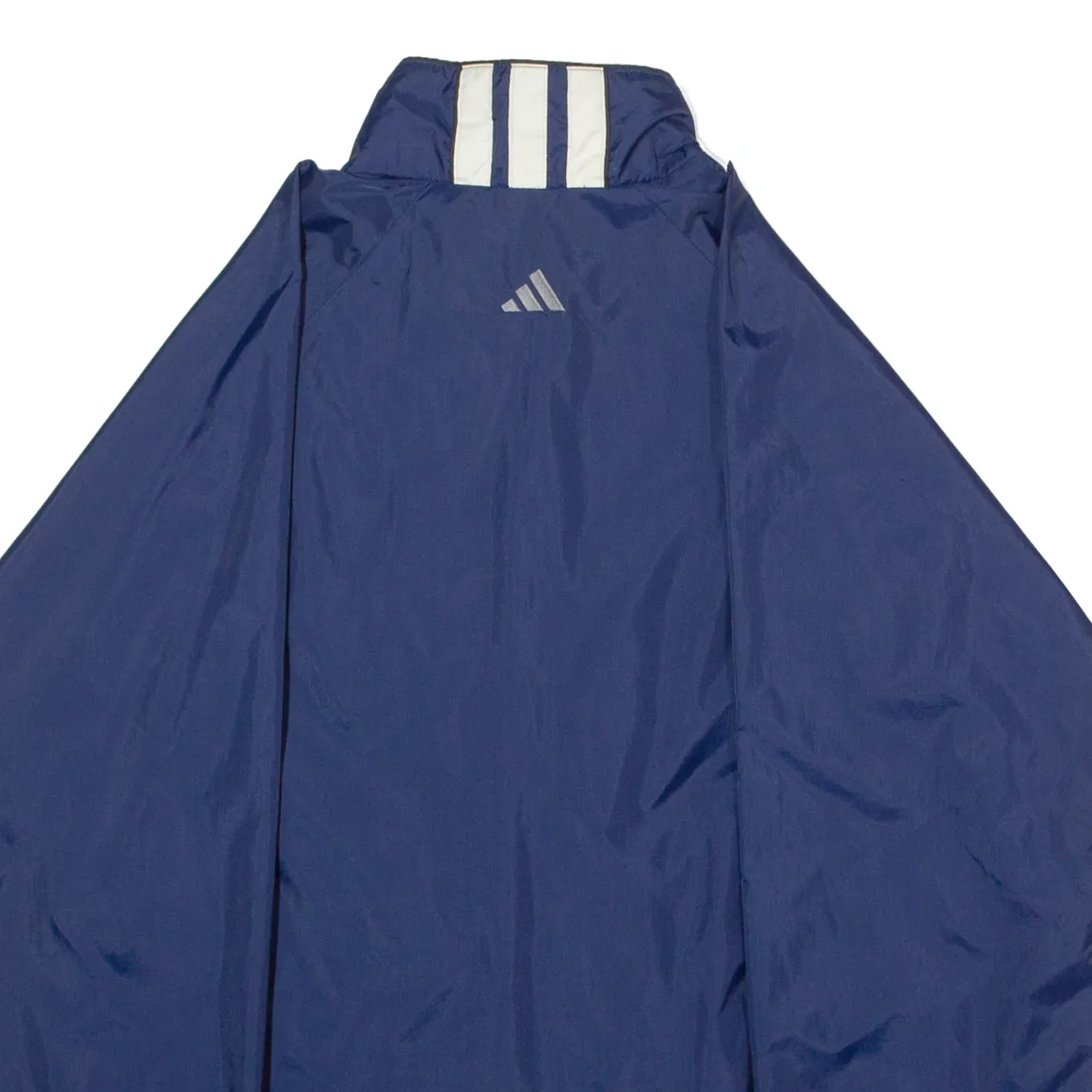 ADIDAS Mens Windbreaker Jacket Blue Nylon 90s Striped M