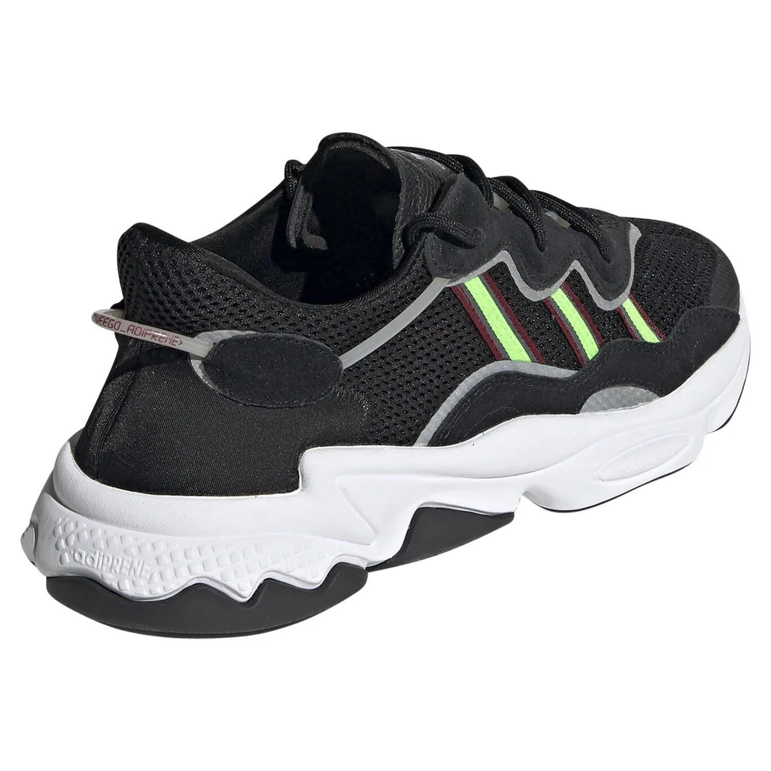 adidas Originals Unisex Ozweego Shoes - Core Black / Solar Green