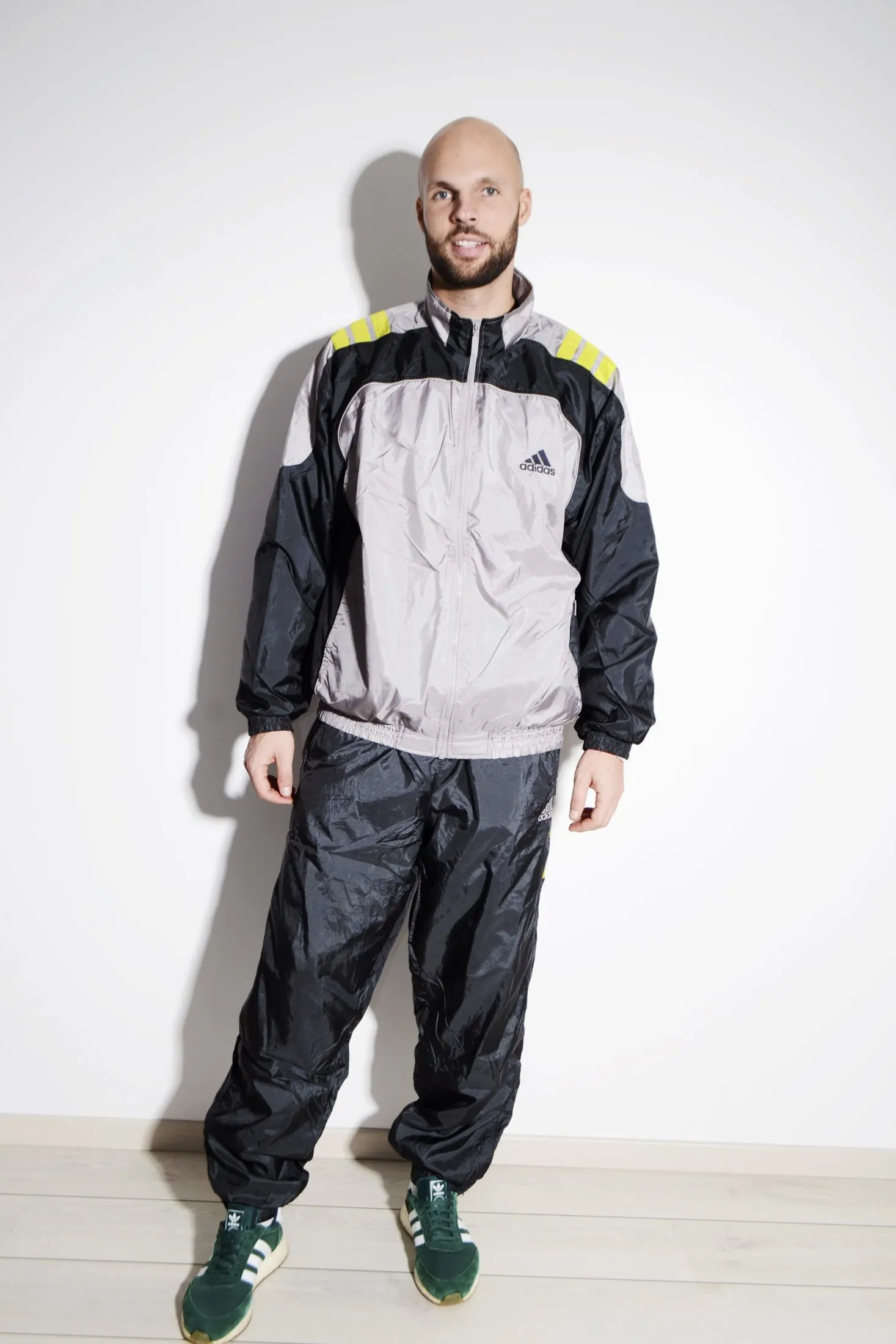 ADIDAS vintage sport tracksuit in grey colour for men