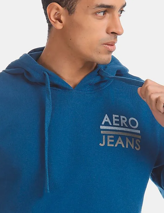 Aeropostale Blue Hooded Fleece Sweatshirt