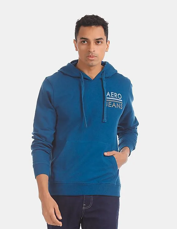 Aeropostale Blue Hooded Fleece Sweatshirt