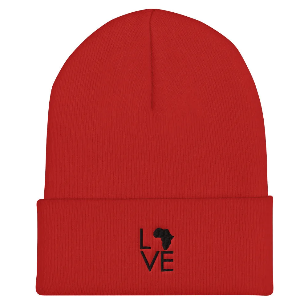 Africa Love Cuffed Beanie