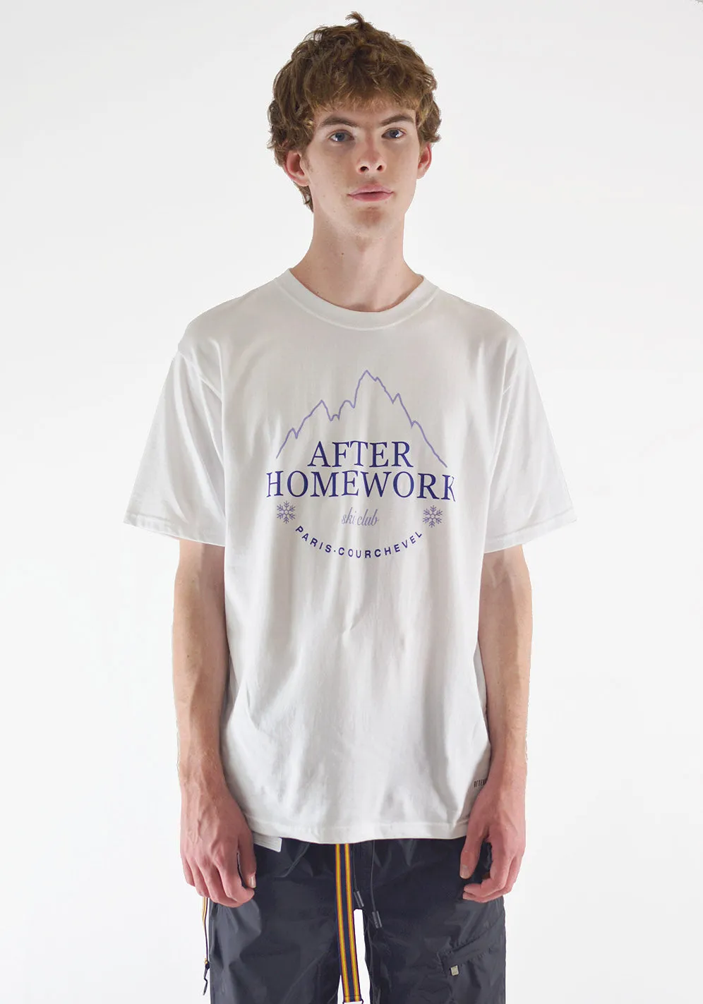 AFTER HOMEWORK SHUTTER SKI CLUB T-SHIRT WHITE