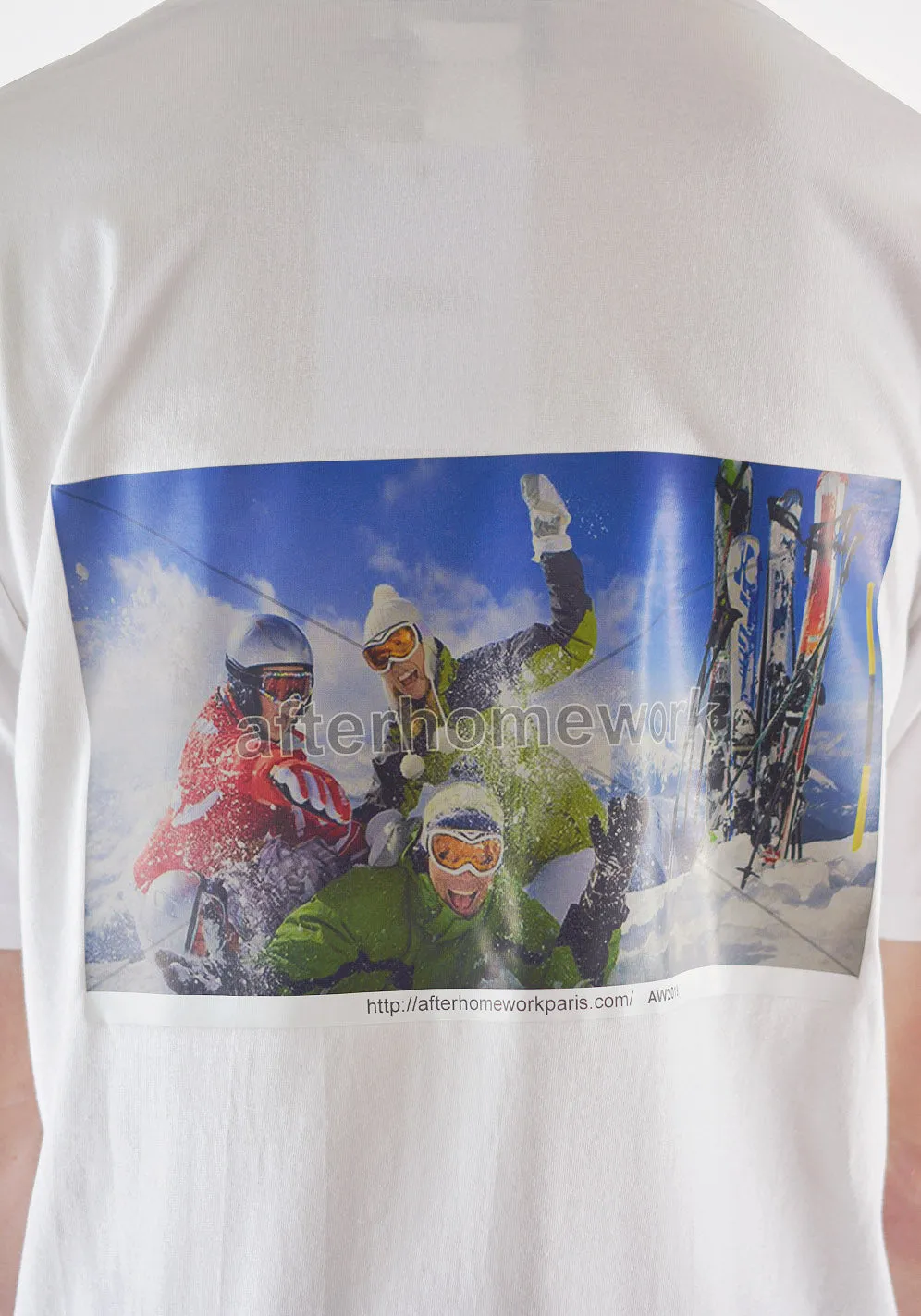 AFTER HOMEWORK SHUTTER SKI CLUB T-SHIRT WHITE