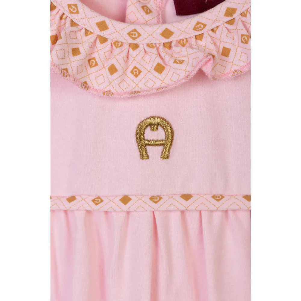 Aigner Kids New Born Pink Sleepsuit & Hat