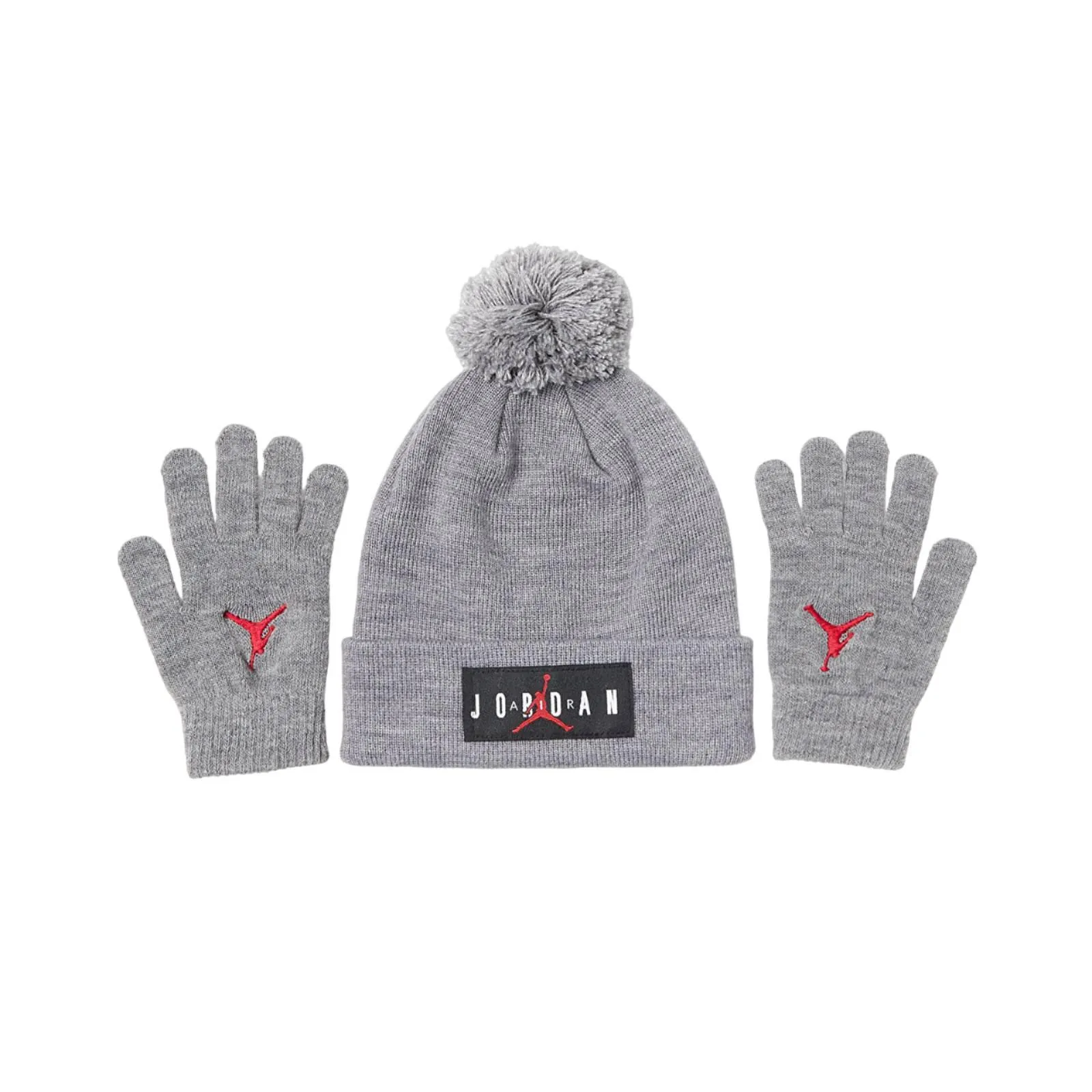 Air Jordan Jumpman Kids Hat and Gloves Set 4-7y ''Grey''